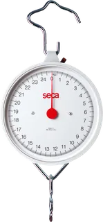 SECA 310: Mechanical hanging scale, circular dial, with 2 hooks