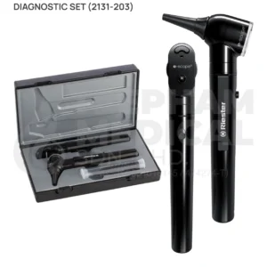 RIESTER – DIAGNOSTIC SET E-SCOPE OTOSCOPE/OPHTHALMOSCOPE LED 3.7V BLACK IN CASE (2131-203)