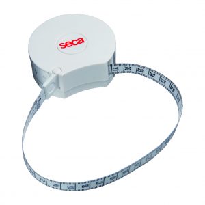 SECA 203 – ERGONOMIC CIRCUMFERENCE MEASURING TAPE WITH EXTRA WAIST-TO-HIP-RATIO CALCULATOR (WHR)